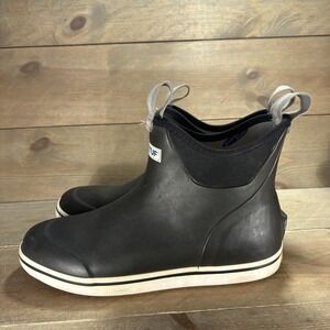 xtratuf mens size 10 shoes black rubber waterproof deck boots